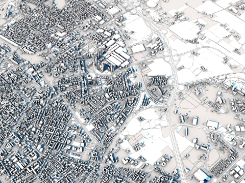 Cityscape Bologna Italy Map 3D Model