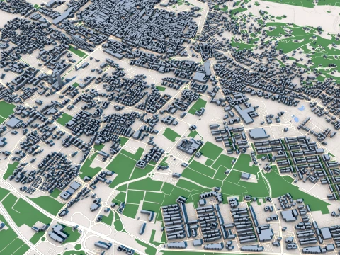 Cityscape Brescia Italy Map 3D Model