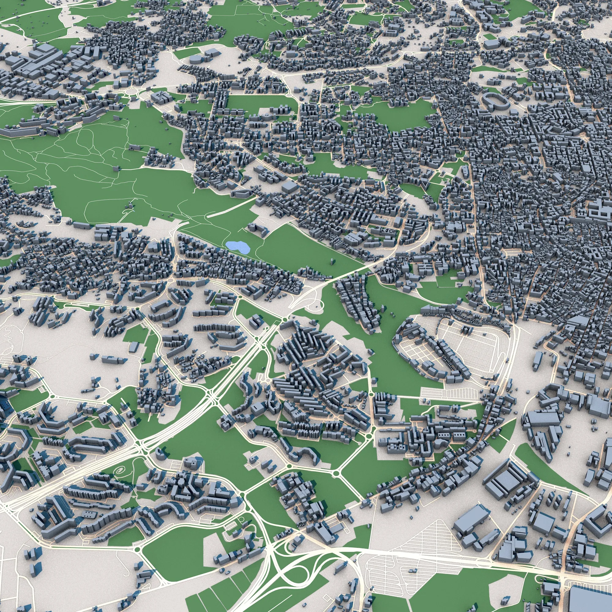 Cityscape Catania Italy Map 3D Model .c4d .max .obj .3ds .fbx .stl .blend 