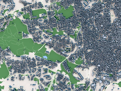 Cityscape Catania Italy Map 3D Model