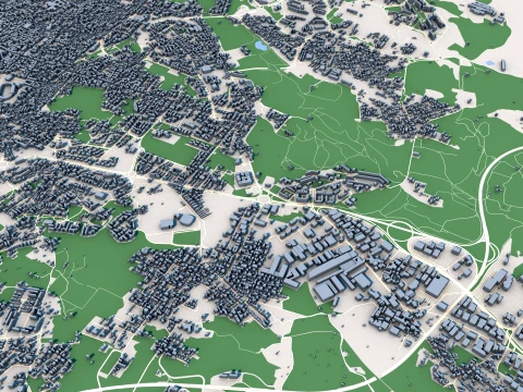 Cityscape Catania Italy Map 3D Model