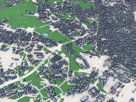 Cityscape Catania Italy Map 3D Model