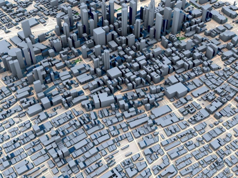Paysage urbain Los Angeles &Eacute;tats-Unis Carte Modèle 3D