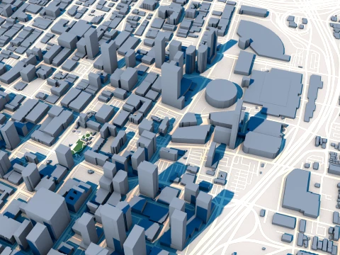 Paysage urbain de Los Angeles, &Eacute;tats-Unis, carte Vol2 Modèle 3D