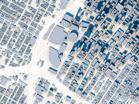 Cityscape Los Angeles United States Map Vol2 3D Model