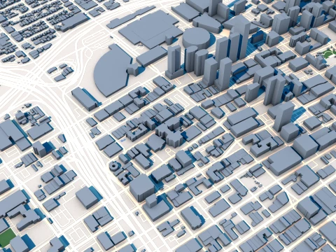 Cityscape Los Angeles United States Map Vol2 3D Model