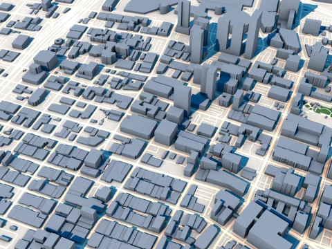 Cityscape Los Angeles United States Map Vol2 3D Model