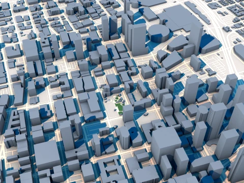 Cityscape Los Angeles United States Map Vol2 3D Model