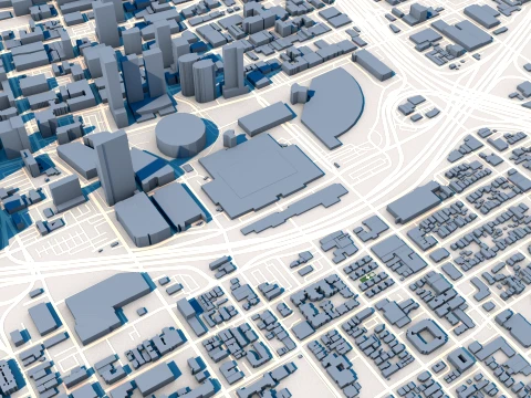 Cityscape Los Angeles United States Map Vol2 3D Model