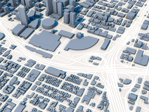 Cityscape Los Angeles United States Map Vol2 3D Model