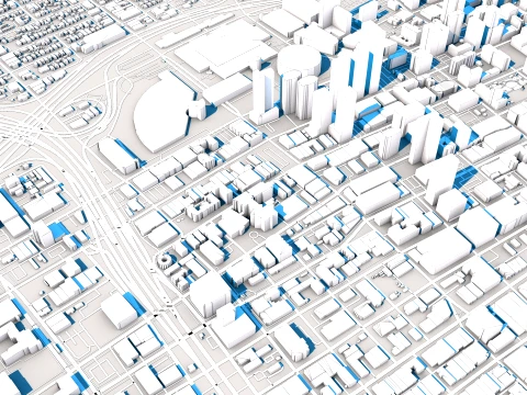 Cityscape Los Angeles United States Map Vol2 3D Model