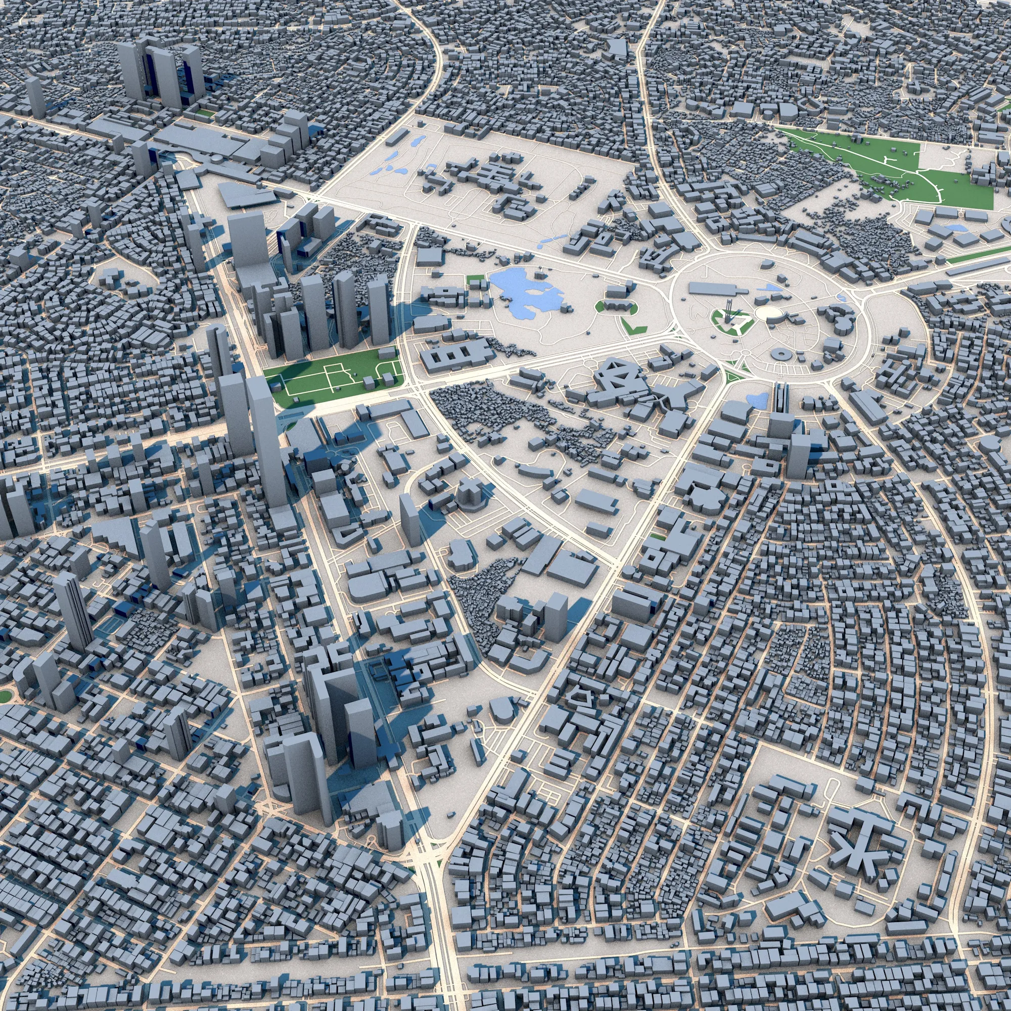 Cityscape Manila Philippines Map 3D Model .c4d .max .obj .3ds .fbx .stl .blend 