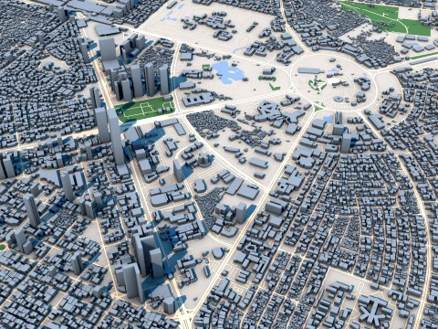 Carte du paysage urbain de Manille aux Philippines Modèle 3D