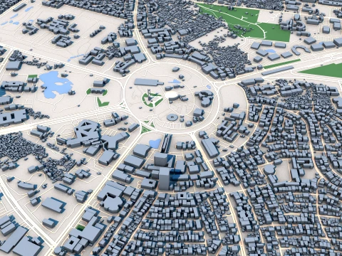 Cityscape Manila Philippines Map 3D Model