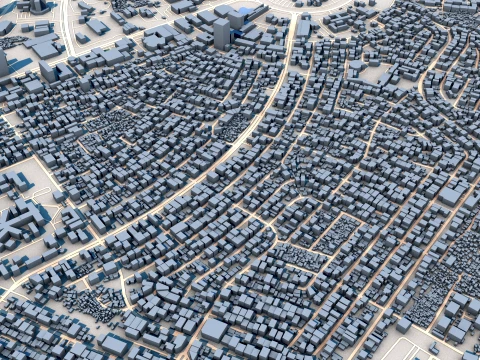 Cityscape Manila Philippines Map 3D Model