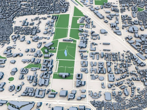Cityscape Manila Philippines Map 3D Model