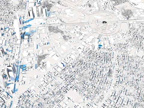 Cityscape Manila Philippines Map 3D Model