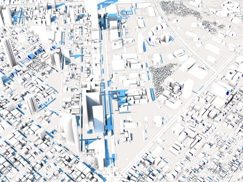 Cityscape Manila Philippines Map 3D Model