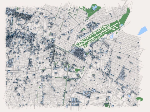 Cityscape Mexico in Mexico Map 3D Model