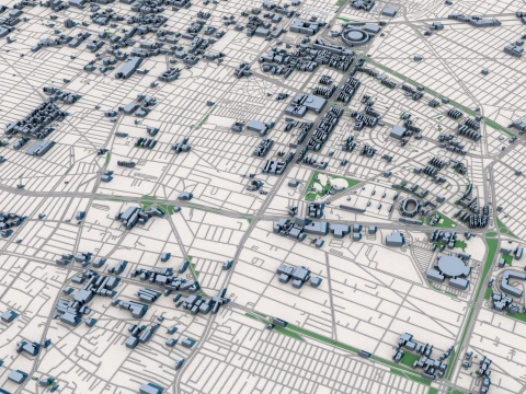 Cityscape Mexico in Mexico Map 3D Model