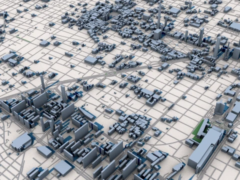 Cityscape Mexico in Mexico Map 3D Model