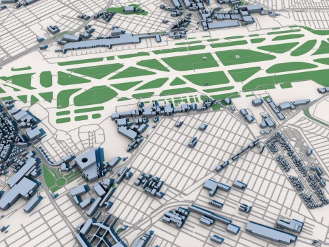 Cityscape Mexico in Mexico Map 3D Model