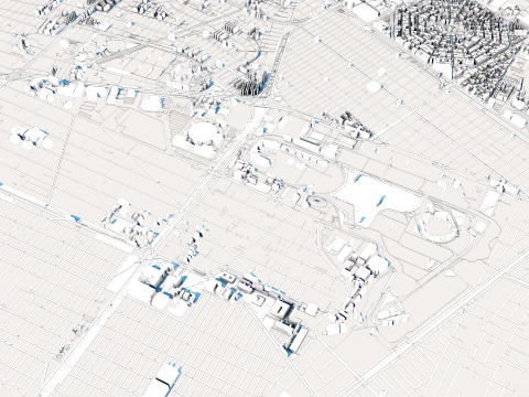 Cityscape Mexico in Mexico Map 3D Model