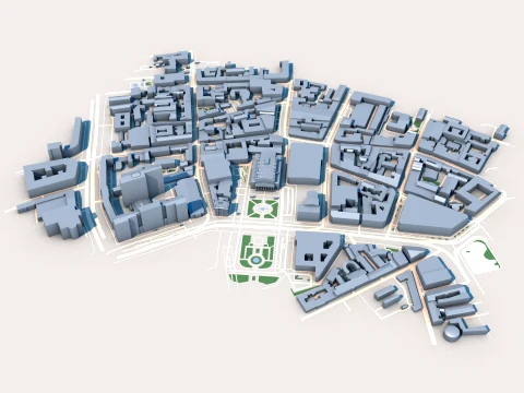 Bolshoi Theatre Moscow Russia Map 3D Model