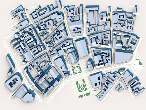 Bolshoi Theatre Moscow Russia Map 3D Model