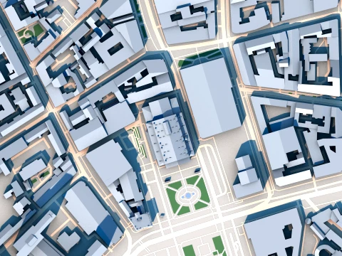 Bolshoi Theatre Moscow Russia Map 3D Model