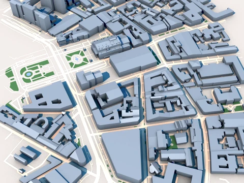 Bolshoi Theatre Moscow Russia Map 3D Model