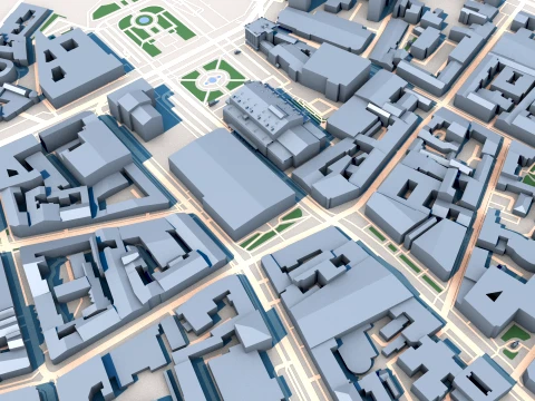 Bolshoi Theatre Moscow Russia Map 3D Model