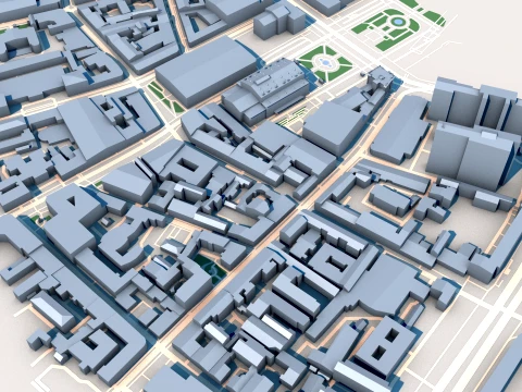 Bolshoi Theatre Moscow Russia Map 3D Model