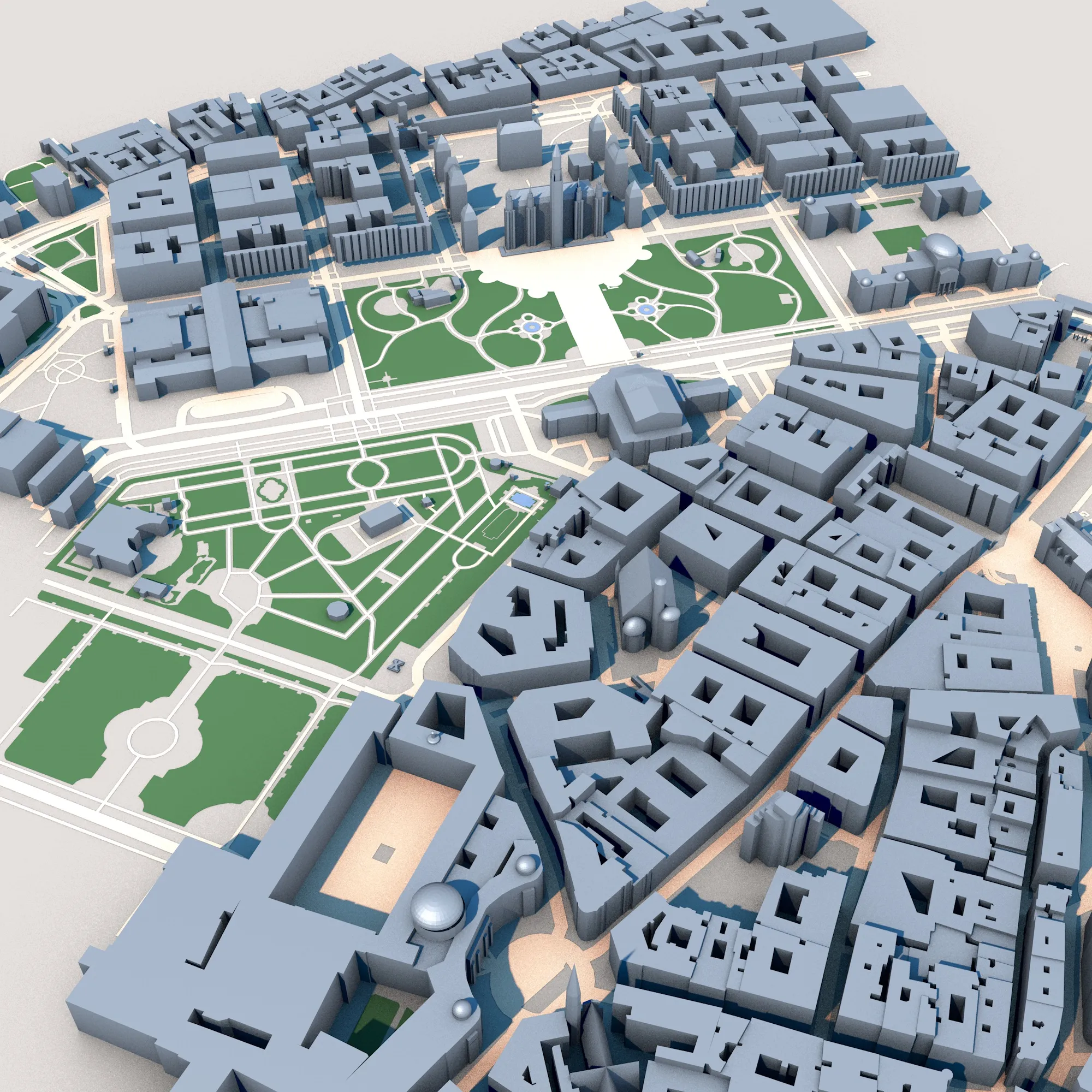 Burgtheater Vienna Austria Map 3D Model .c4d .max .obj .3ds .fbx .stl .blend