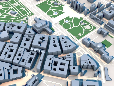 Burgtheater Vienna Austria Map 3D Model