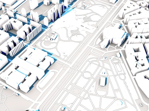 Burgtheater Vienna Austria Map 3D Model