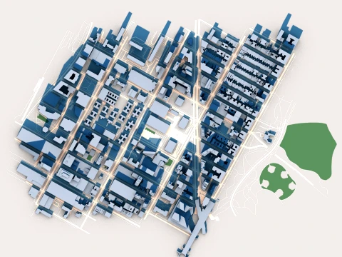 Metropolitan Opera House New York USA Map 3D Model