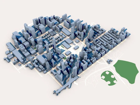 Metropolitan Opera House New York USA Map 3D Model