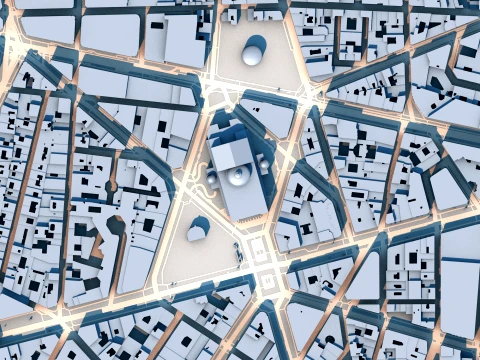 Opera Garnier Paris France Map 3D Model