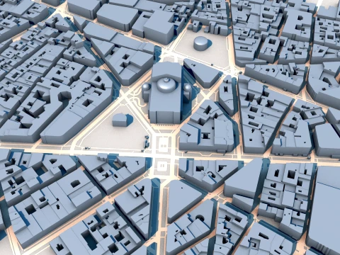 Opera Garnier Paris France Map 3D Model