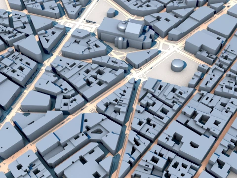 Opera Garnier Paris France Map 3D Model