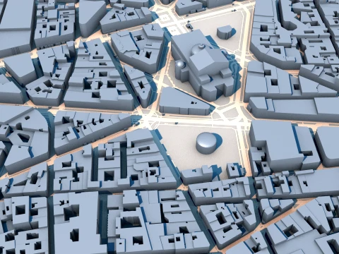 Opera Garnier Paris France Map 3D Model