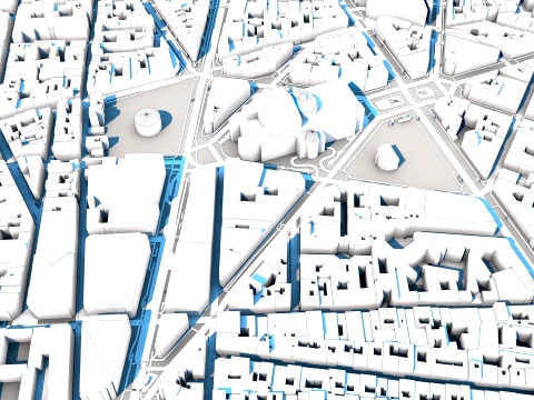 Opera Garnier Paris France Map 3D Model