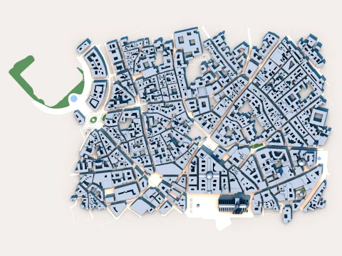 Teatro alla Scala Milan Italy Map 3D Model