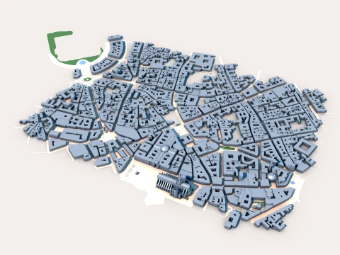 Teatro alla Scala Milan Italy Map 3D Model