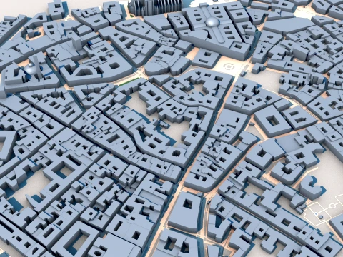 Teatro alla Scala Milan Italy Map 3D Model