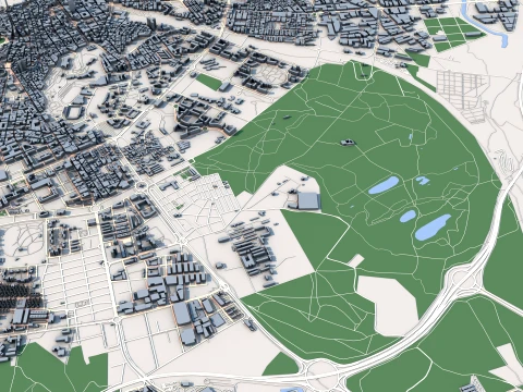 Cityscape Alicante Spain Map 3D Model
