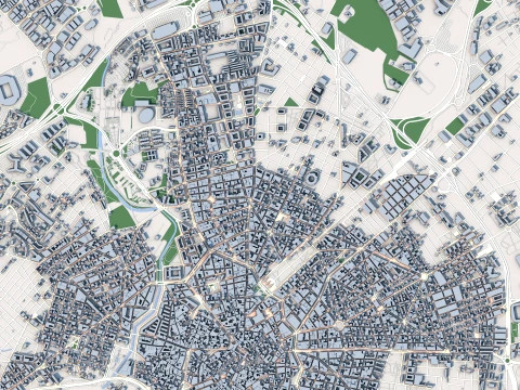 Cityscape Palma Spain Map 3D Model