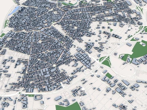Cityscape Palma Spain Map 3D Model