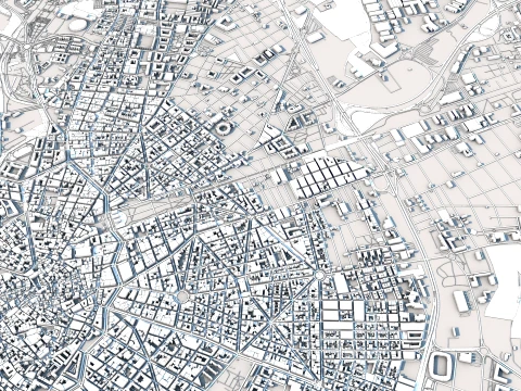 Cityscape Palma Spain Map 3D Model